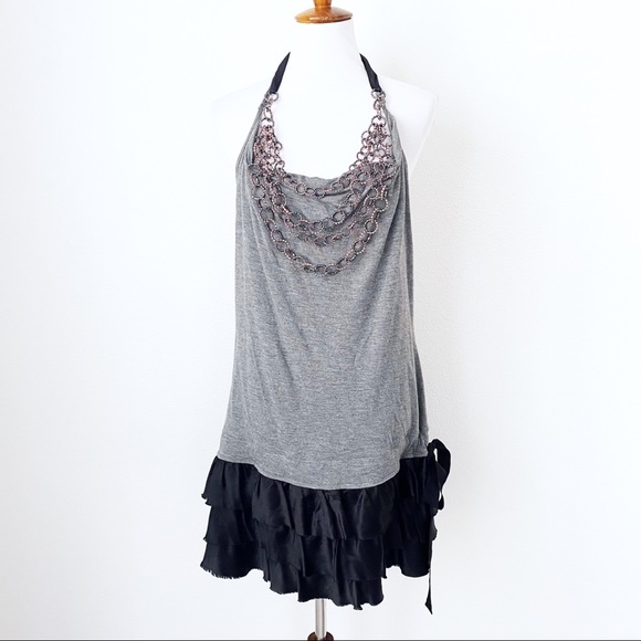 Young, Fabulous, & Broke Halter Necklace Dress/Top